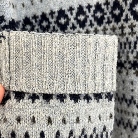 Vintage Charter Club Nordic 100% Lambswool Zip Up Sweater Sz Medium - Picture 4 of 13